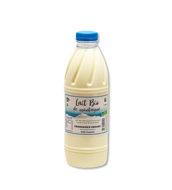 Lait Frais Pasteurisé Entier de Vache Bio 1L